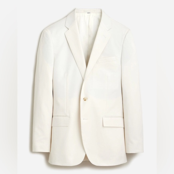 NEW $298 JCrew Ludlow Slim-fit Suit Jacket Italian Chino Size 44L AT050 Sea Salt